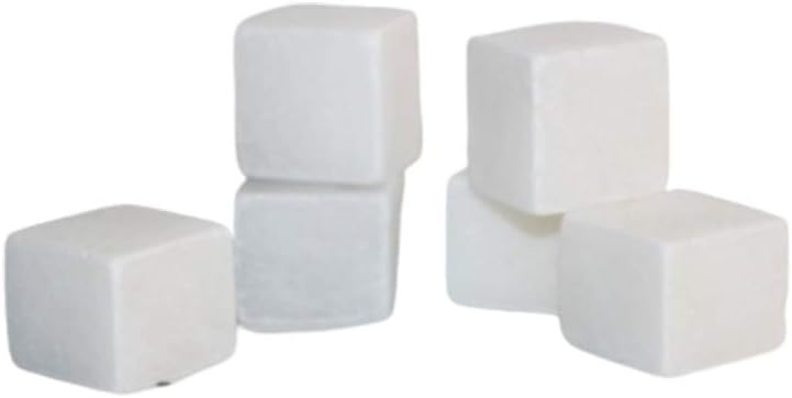 Beyaz Mermer Viski Taşı 6 Adet Küp Buz Taşı