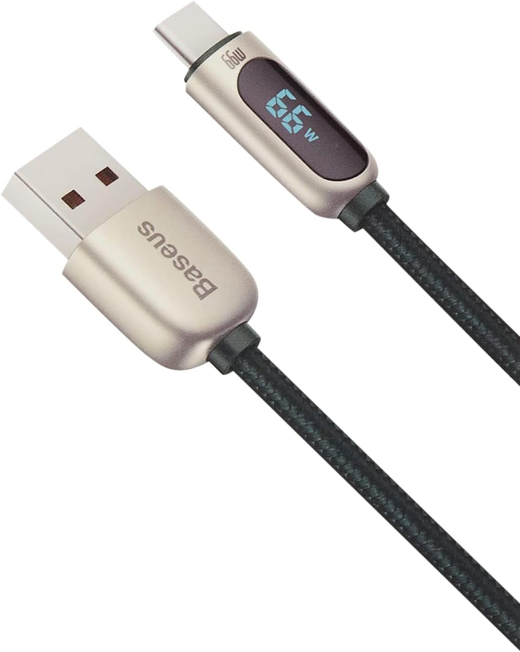 Display Hızlı Şarj Kablosu USB to Type-C 66W, 1m, Yeşil