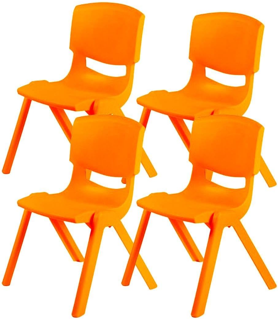4'Lü Set Büyük Şirin Çocuk Sandalyesi Turuncu