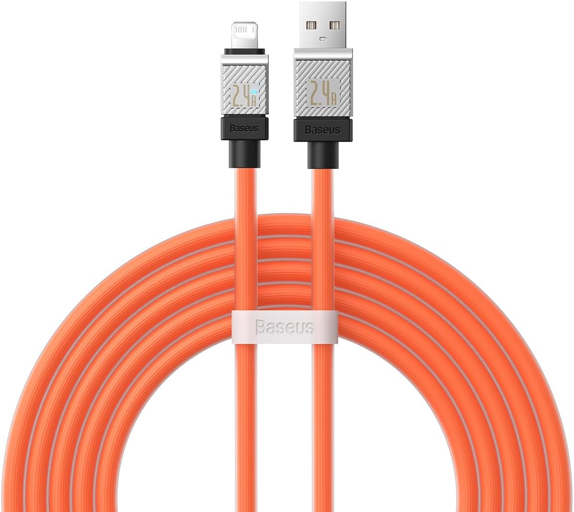 CoolPlay Serisi Hızlı Şarj Kablosu USB to iP 2.4A, 2m, Turuncu