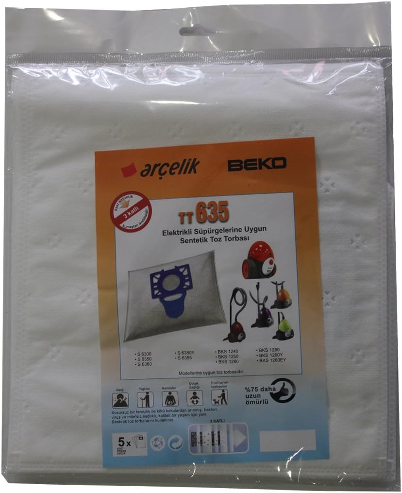 - Bks 1260 Elektrikli Süpürgeye Uygun Sentetik Toz Torbası