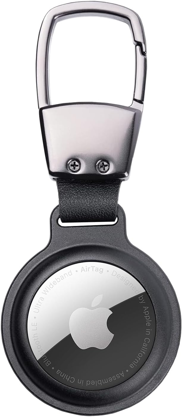 Buff TagSafe HookSteel Taşınabilir Anahtarlık Darbeye Dayanıklı Metal Askılı AirTag Kılıf (Siyah)