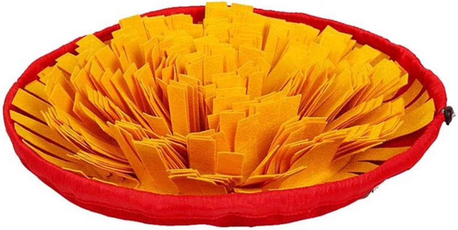 Köpek Yavaş Besleme Matı Mama Bulmaca Matı - Köpek Interaktif Oyuncak (SARI)