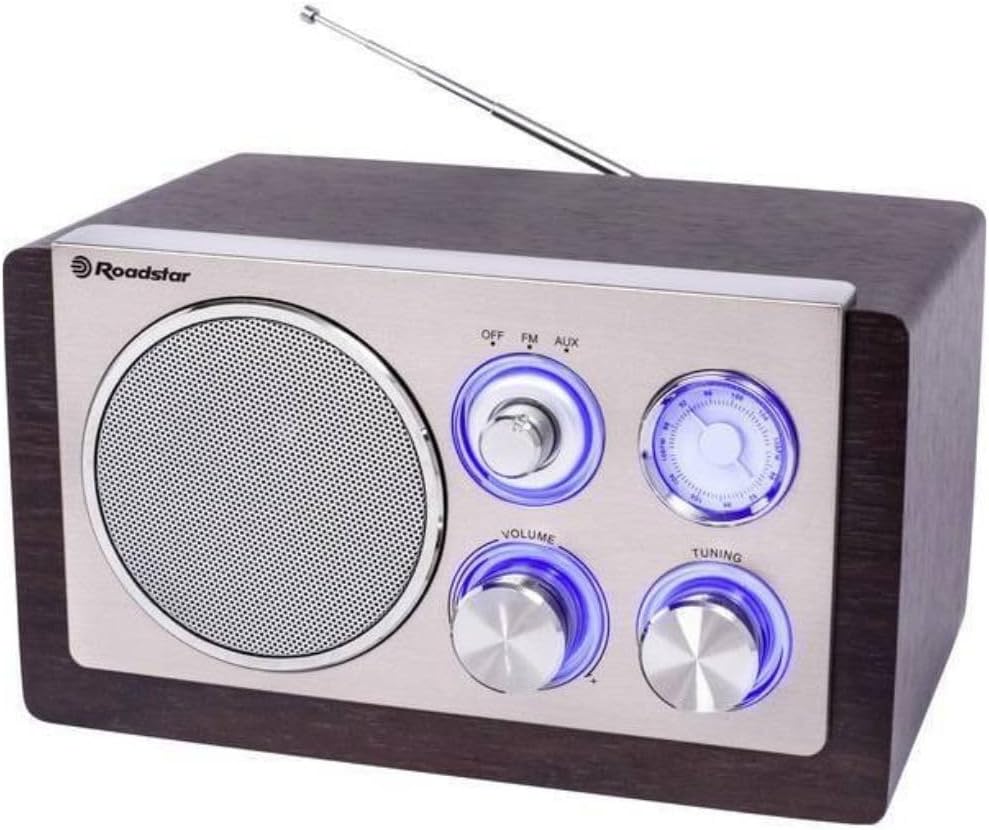 HRA-1245 Retro-radyo UKW ve MW (teleskop-, pil ile çalışabilir), /gümüş