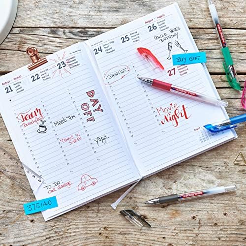 2185 jel roller - siyah, kırmızı, mavi, yeşil, mor, pembe, açık mavi - 7 kalem - 0,7 mm