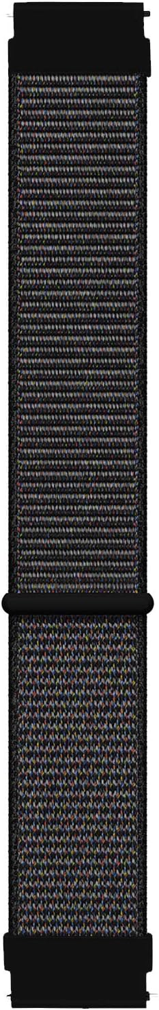 4 44mm için Hasırlı Kordon Woven Sport Loop Siyah