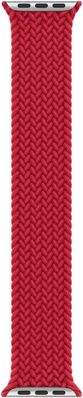 Series 6 44mm için Kordon, (Medium Size, 147mm) Knitted Fabric Loop Kırmızı [ Series 6 44mm ile Uyumlu Kordon - Kırmızı]
