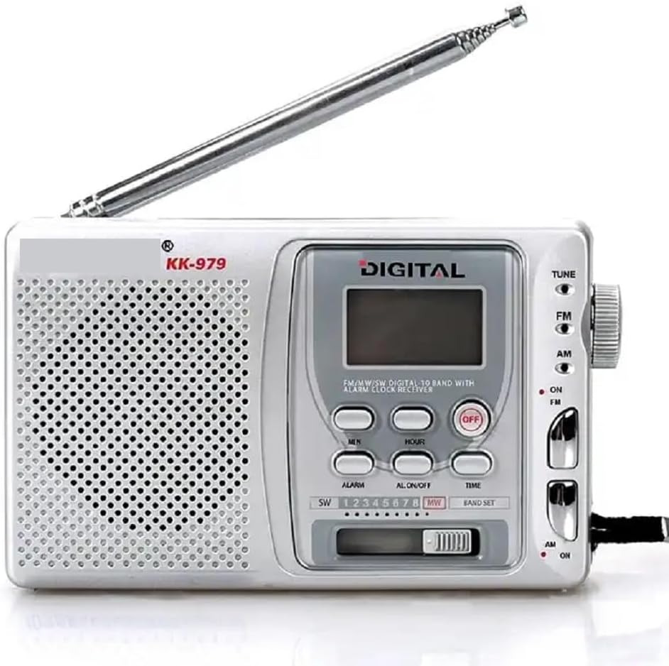 KK-979 FM Radyo Alarmlı Aramalı 10 Pilli Radyo