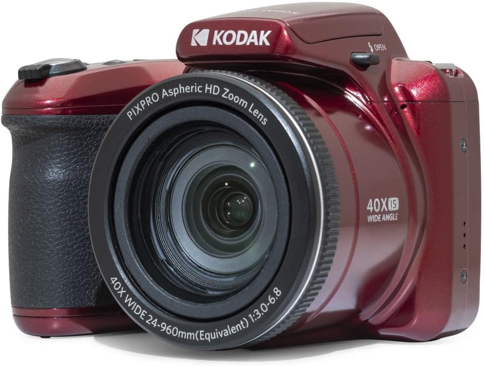 Zoom AZ405/40x Yakınlaştırma Fotoğraf Makinesi-Kırmızı