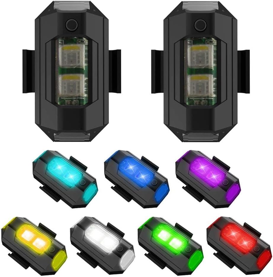 Çarpışma önleyici aydınlatma, dron, flaş, gece uçuşu, uçuş, uçuş, uçuş, uçuş, uçuş, uçuş, çok amaçlı, RC araba motosiklet el feneri, dış mekan bisiklet sporu, uyarı lambası, 7 renk