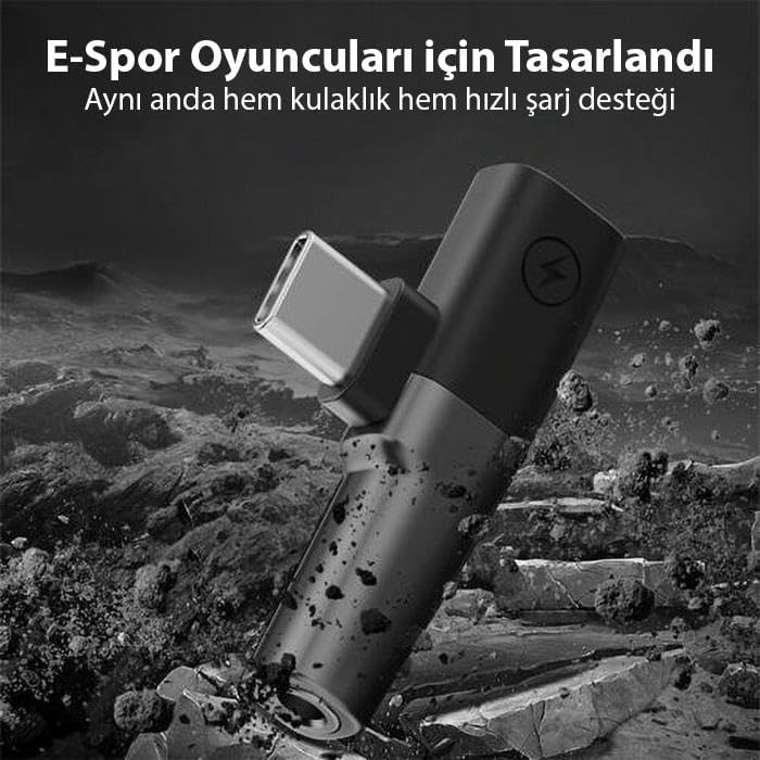 30W Hızlı Şarj Type-c to 3.5 MM Kulaklık Dönüştürücü Çevirici Şarj Kulaklık Adaptörü Type-c to 3.5mm