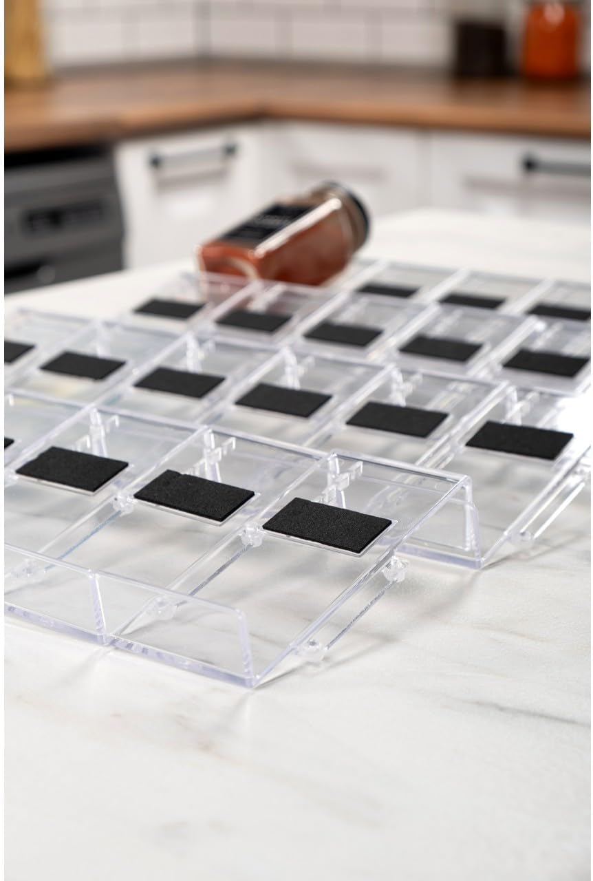 24'lü Şeffaf Kristal Lego Stand Baharatlık Standı Çok Amaçlı Düzenleyici Organizer LEGO24