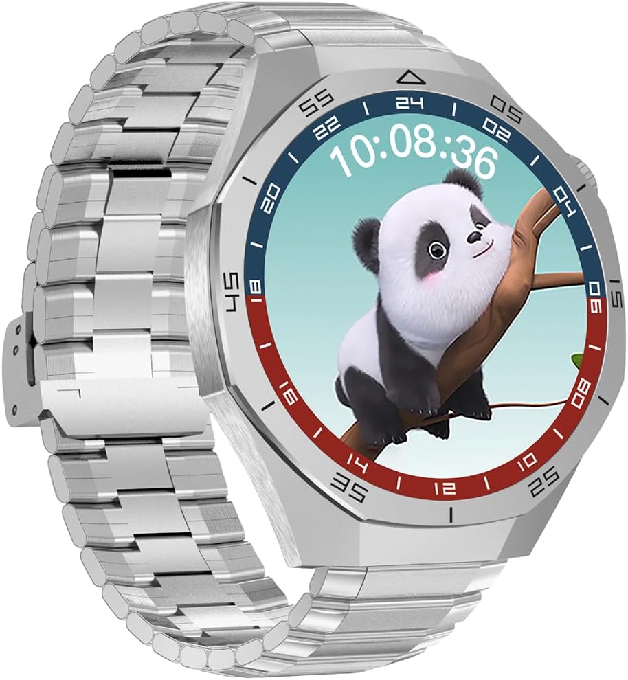 Amoled Ekran 48mm Metal ve Silikon Kordonlu Akıllı Saat Gri WT6 Pro