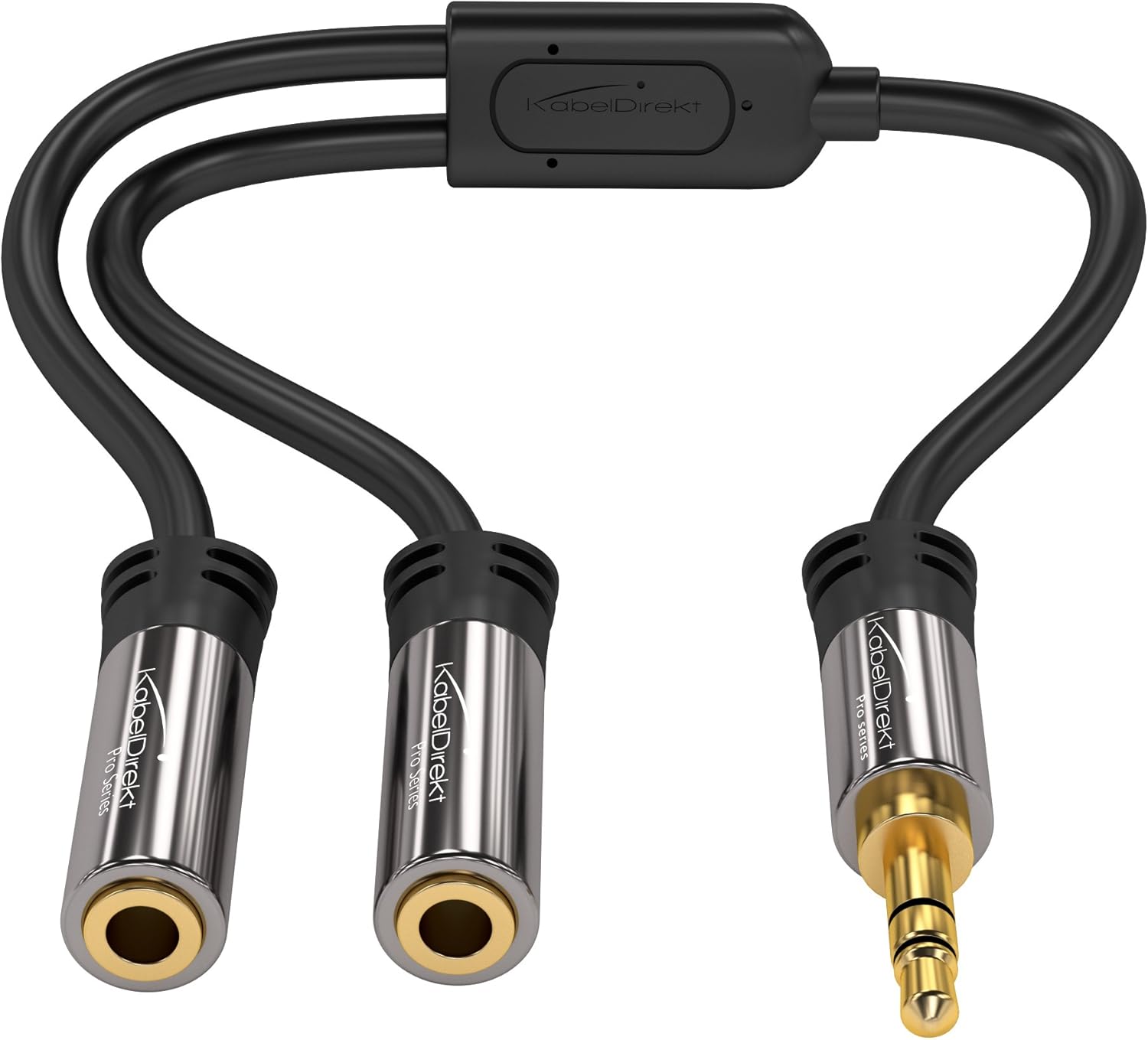 – 3,5mm Y ve jak ayırıcı ve AUX dağıtıcı (1 × 3,5mm fiş – 2 × 3,5mm soket, iki kulaklığı bir akıllı telefona/tablete/dizüstü bilgisayara bağlayın,, 10 cm, siyah)