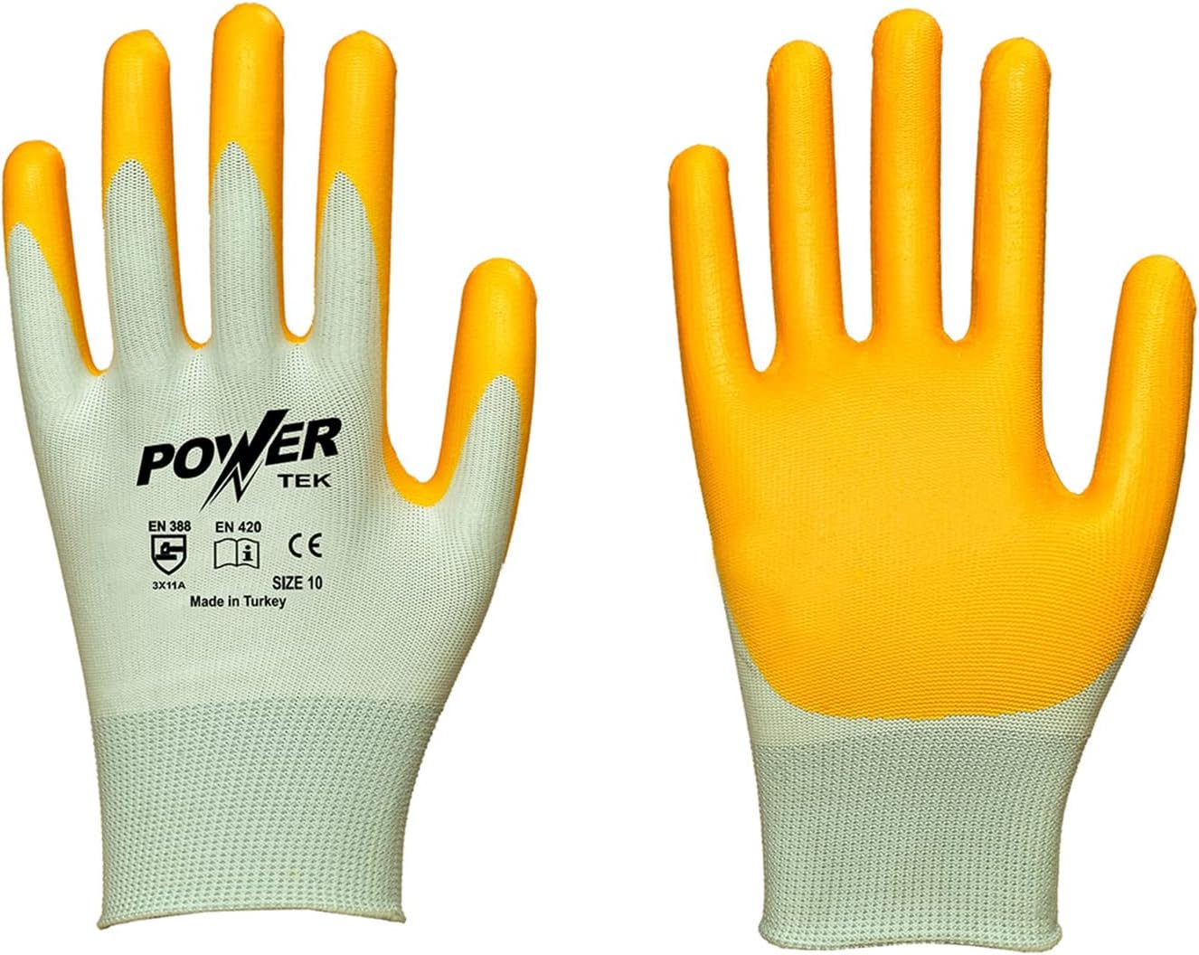 10 Çift İç veya dış mekan çalışmaları, genel bakım, inşaat, bahçe, çevre düzenlemesi, endüstriyel işler ve daha fazlası için koruyucu eldiven