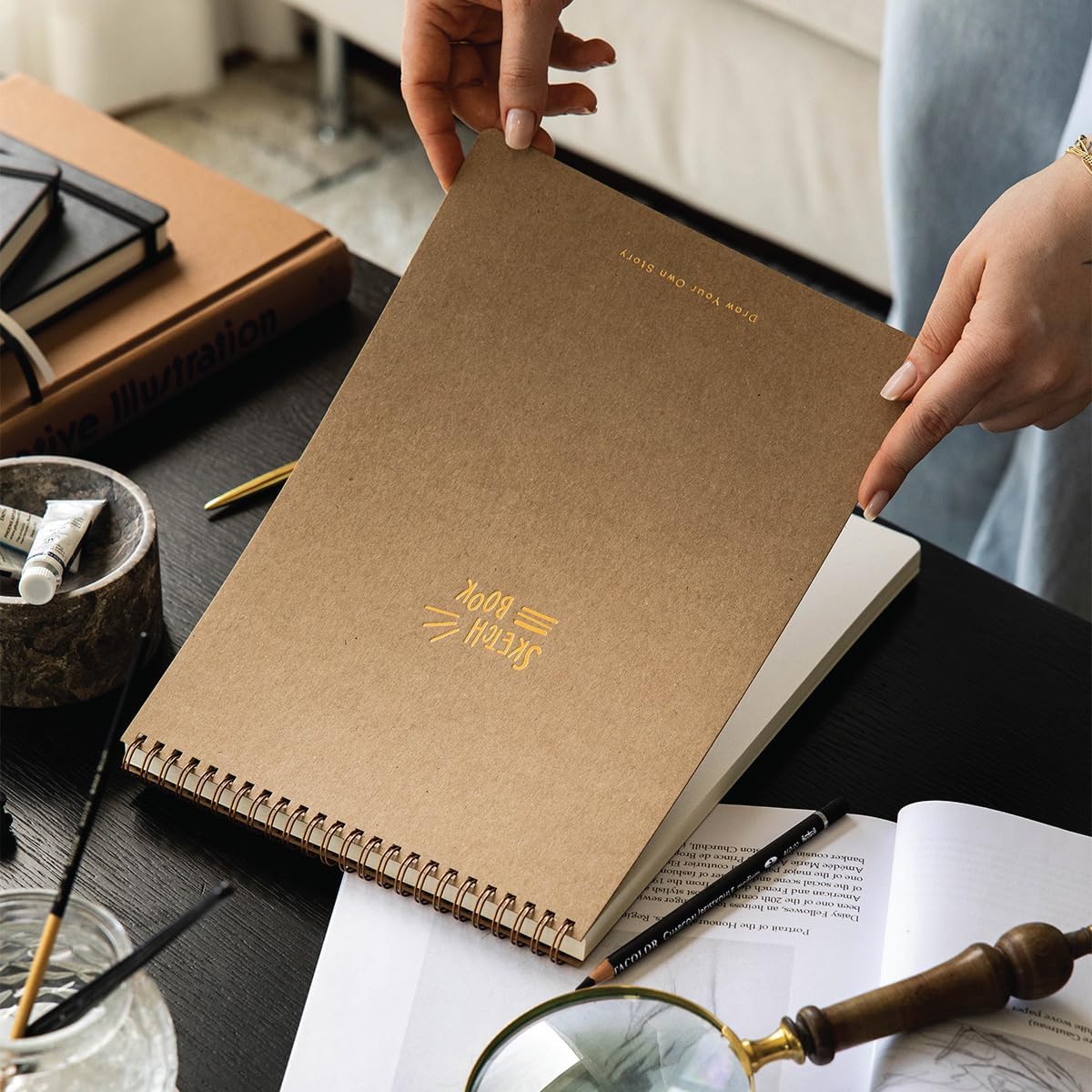 A4 Eskiz Defteri Kapak 60 Yaprak 140 gr. Perforajlı Book