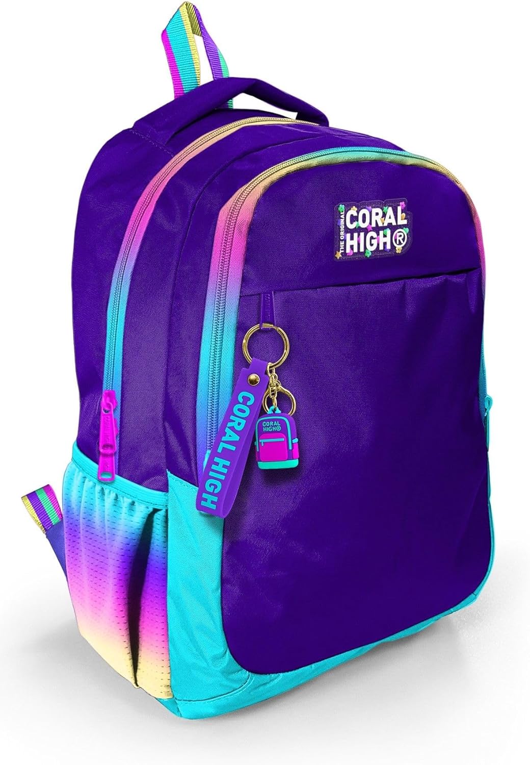 Fermuarlı Mor İlkokul Ortaokul ve Günlük Sırt Çantası - Kız Çocuk