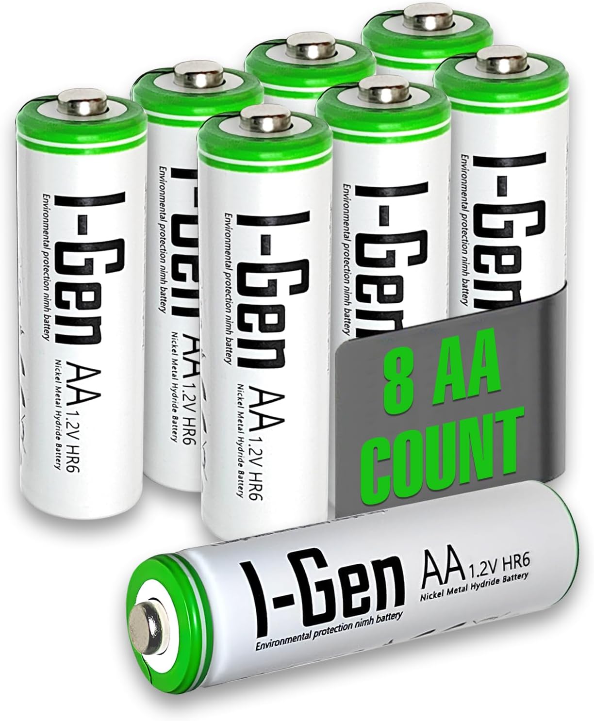 B108 8 Adet AA 2700 mAh Şarj Edilebilir Pil 1.2V Ni-MH Şarjlı Pil