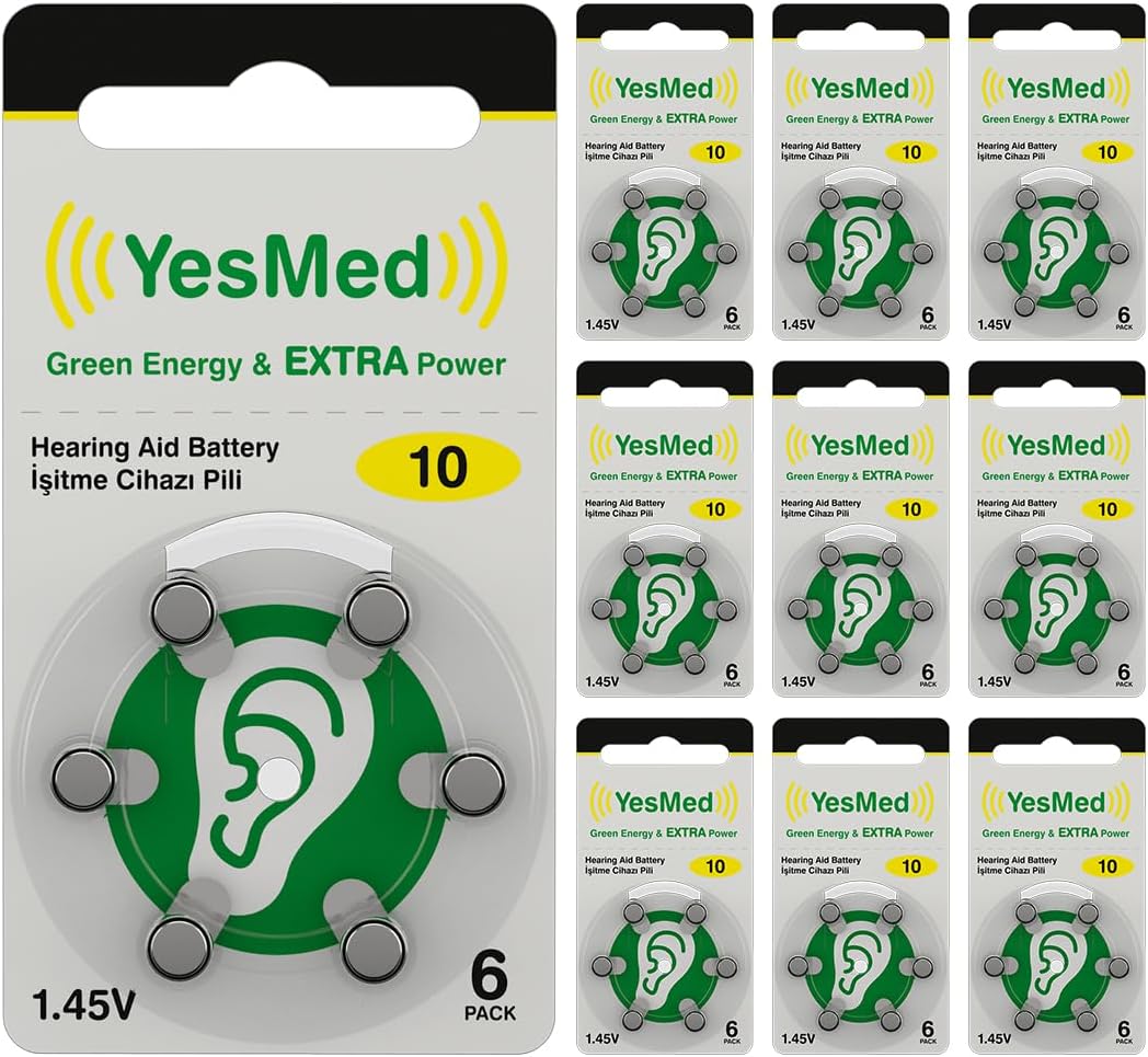 Power 10 Numara İşitme Cihazı Pili (10 Paket x 6 Adet = 60 Adet Pil)