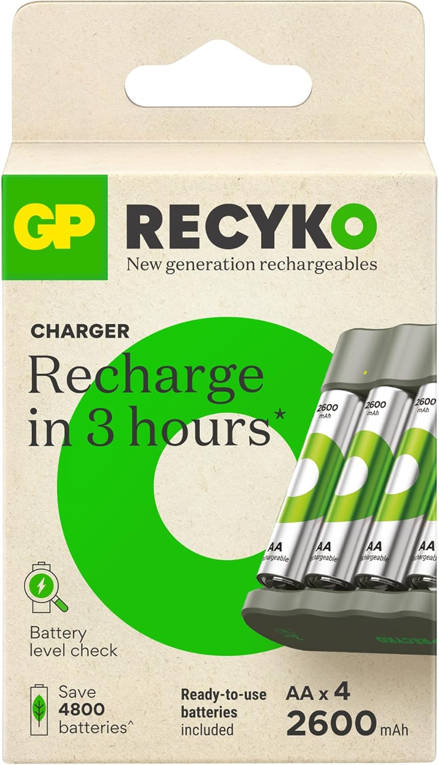 B441 USB Pil Şarj Cihazı 4 Adet 2600mAh AA Pilli Set