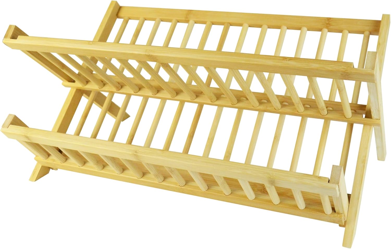 Kitchen Serisi Bambu Katlanabilir Tabaklık - Bulaşıklık 47x32 cm