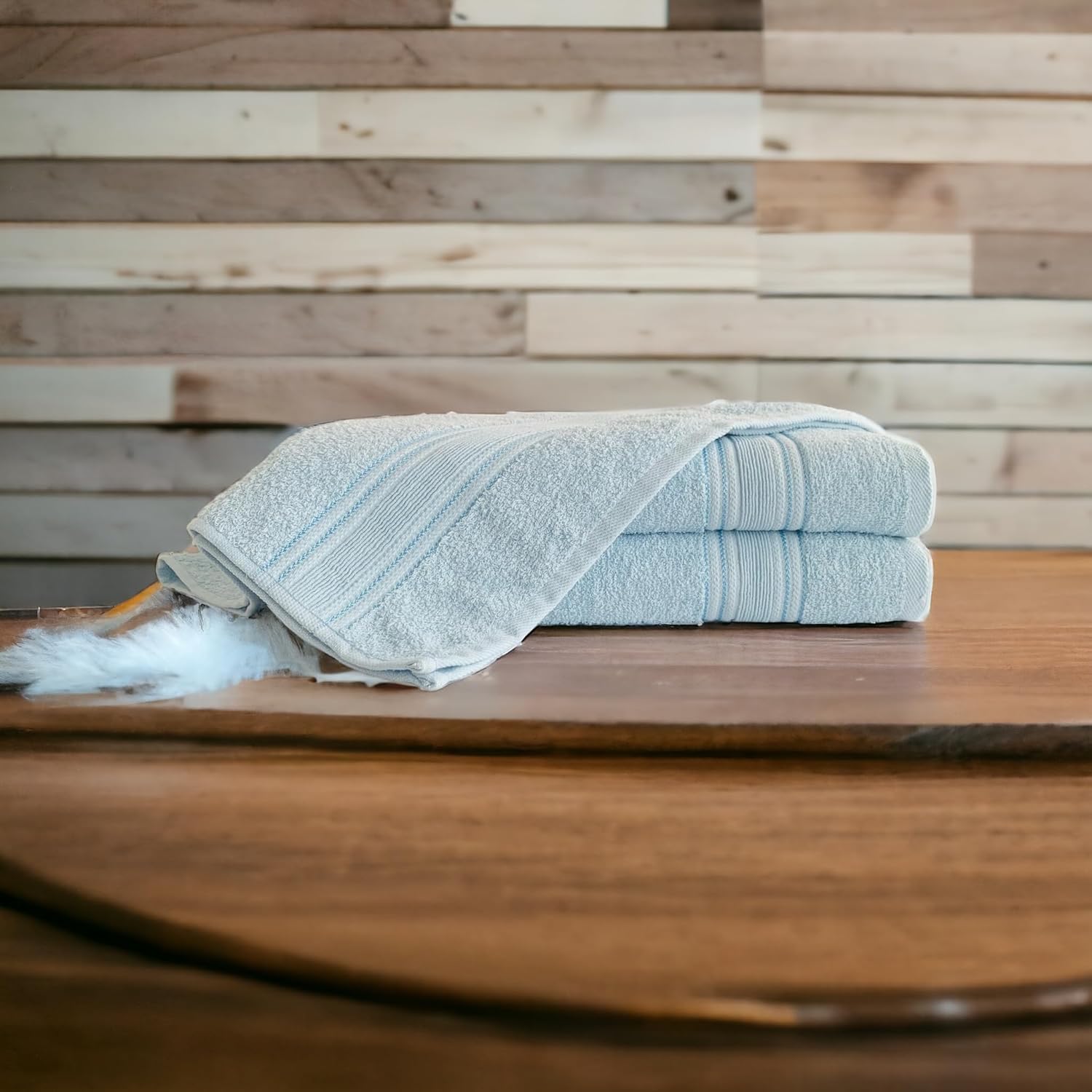 %100 Havlu Takımı Vücut Havlusu 90x140 cm, Baş Havlusu 50x80 cm, Ekstra Yumuşaklık (Mavi)