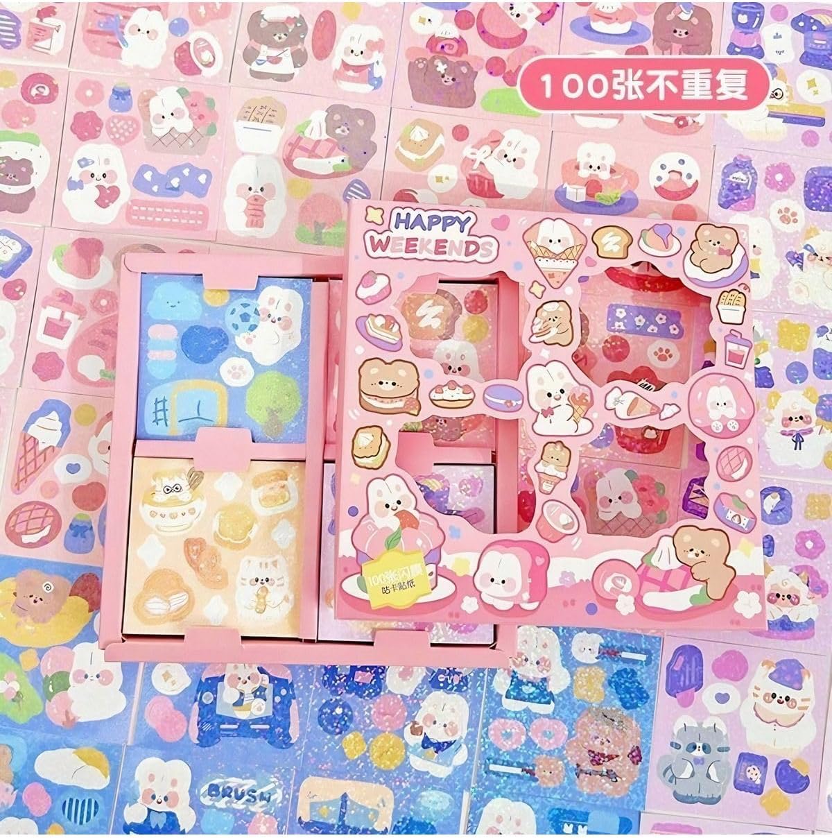 GUGUK Happy Weekends Temalı 100 Yaprak 4 Bölmeli Seti • Bullet Journal Happy Weekends