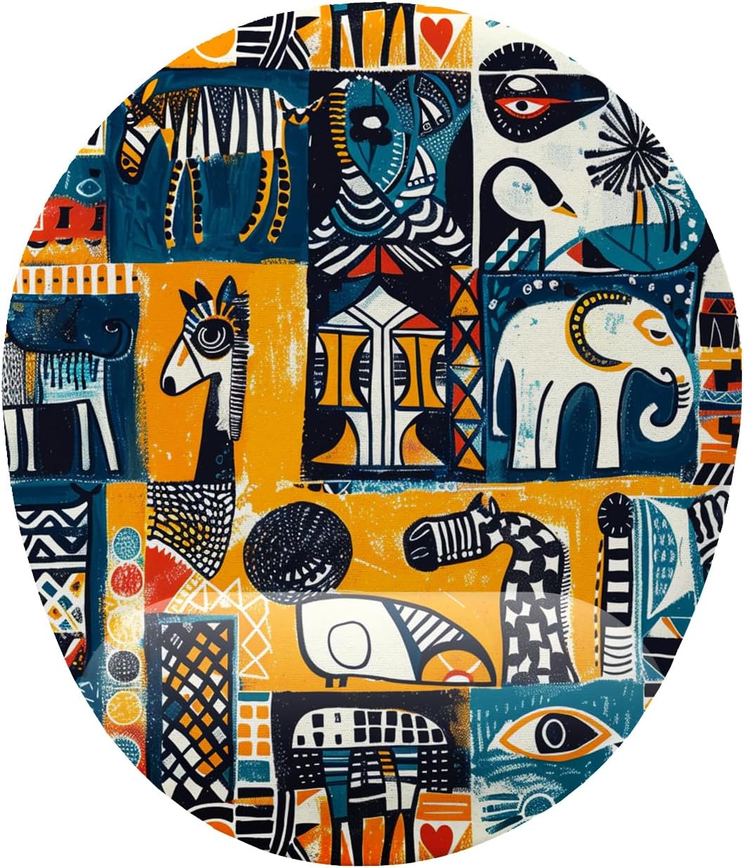 Afrika Desenli Bilek Destekli Mouse Pad