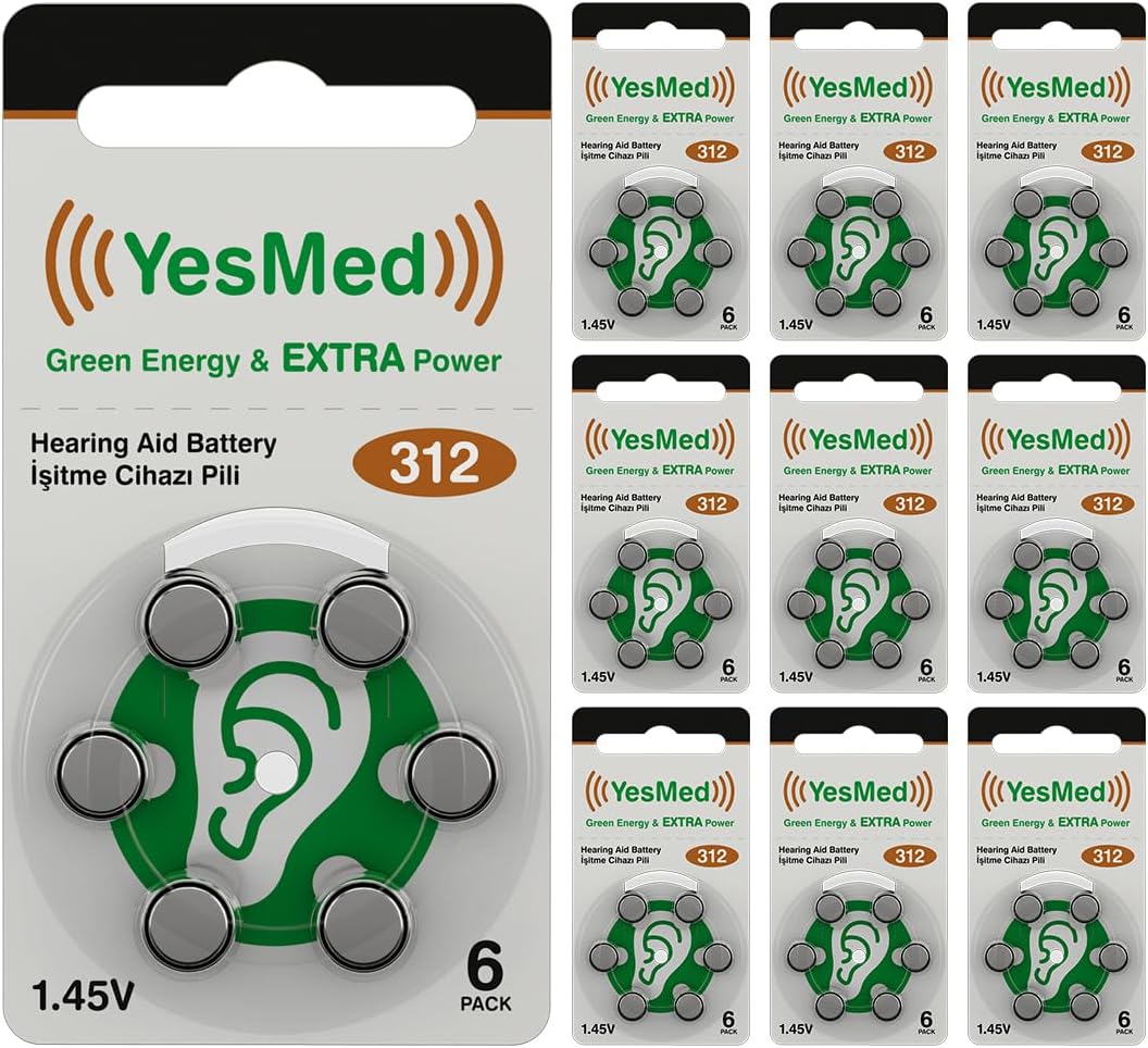 Power 312 Numara İşitme Cihazı Pili (10 Paket x 6 Adet = 60 Adet Pil)