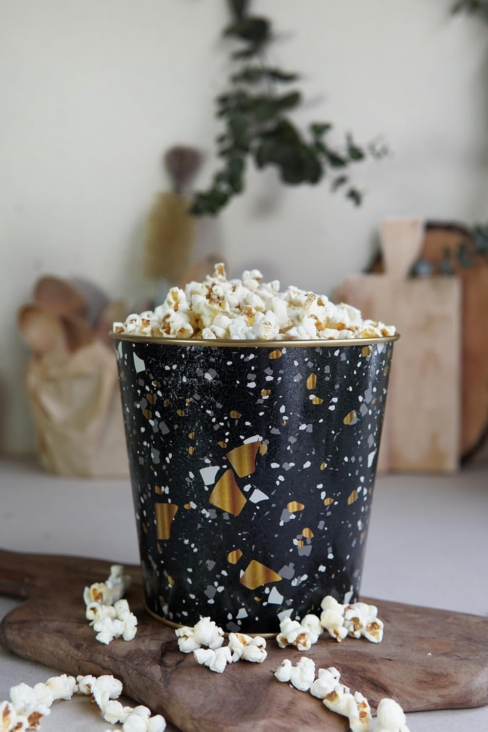 Popcorn Kutusu - Patlamış Mısır Kovası 13.5 Cm, Terrazo (Terrazzo)