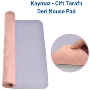 70x30 L Deri Mouse Pad,Ofis Mouse Pad,Masa Matı Sümen,Konforlu Mouse Pad,Çift Yönlü Mouse Pad (Lila)