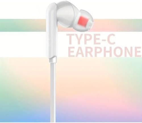 teknosepetim Tak Çalıştır Type-C Kulakiçi Kablolu Kulaklık Mikrofonlu 15 Pro Max S24 Ultra Uygun Kulaklık (beyaz)