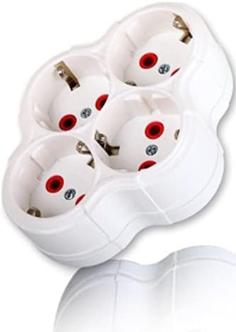 101-04 Dörtlü Topraklı Fişli Priz 101-04 1410