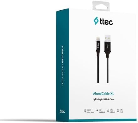 AlumiCable XL Lightning 2m. Şarj Kablosu Siyah (2DK19S)