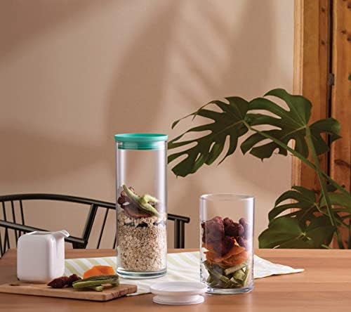 Breakfast Club Yeşil Plastik Kapakli Cam Kavanoz, Şeffaf, 120 cc