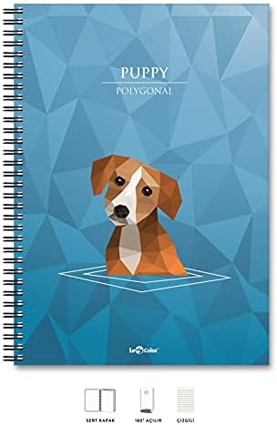 Le A4 Defter Çizgili 200 syf Köpek Polygonal
