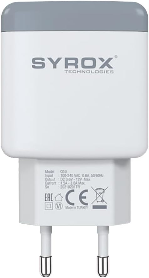 18W 3.0A QC şarj adaptörü, hızlı ve güvenli akıllı cihaz