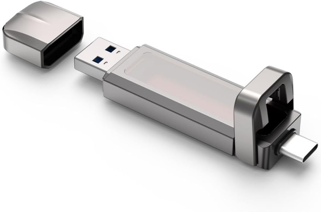 XO 256GB SSD Otg Bellek, USB 3.2 + Type-C, 500MB/s Okuma, 450MB/s Yazma Hızı, Çift Bağlantı Noktalı, Darbeye Dayanıklı, Anti Manyetik, Sıcaklığa Dayanıklı, DK08, Gri