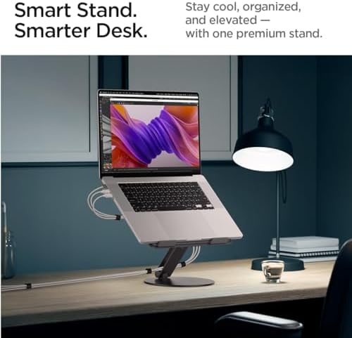 Dizüstü Laptop Notebook/MacBook Ayarlanabilir Masa Standı/Kablo Düzenleyici Space Gray LD206C - AMP09303