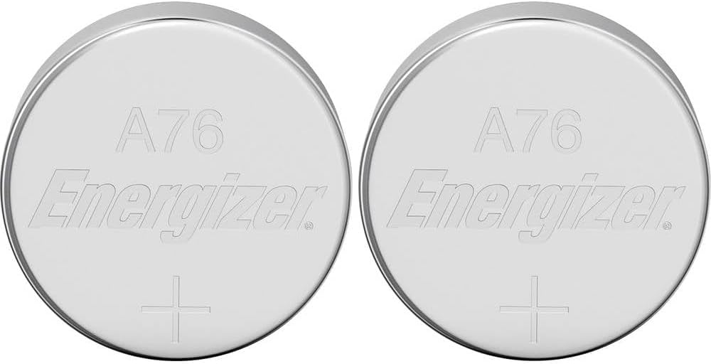 A76/LR44 Alkaline 2'li Pil, Krom/Siyah/Kırmızı