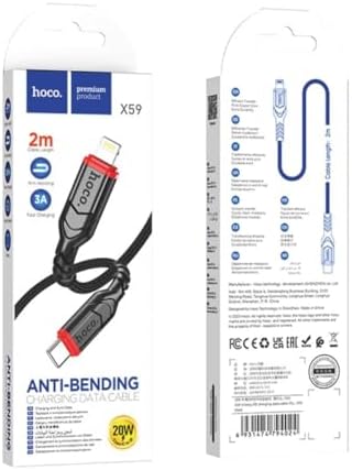 Victory 2M PD 20W Type-C to Lightning PD Hızlı Şarj Data Kablosu - Siyah