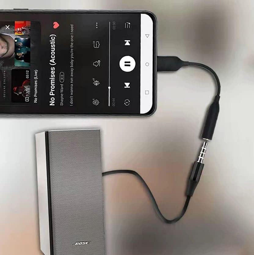 TYP-C İçin 3.5mm Kulaklık ve Mikrofon Adaptörü Siyah (Siyah)