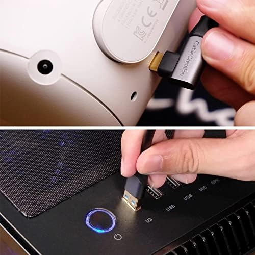 5 Gbps Type-C VR data Şarj Kablosu Oculus 2 için Link Cable 90° Type-C Uç USB 3.2 kablo 5 Metre 3A CC1064 Profesyonel Bilgisayar bağlantı Kablosu