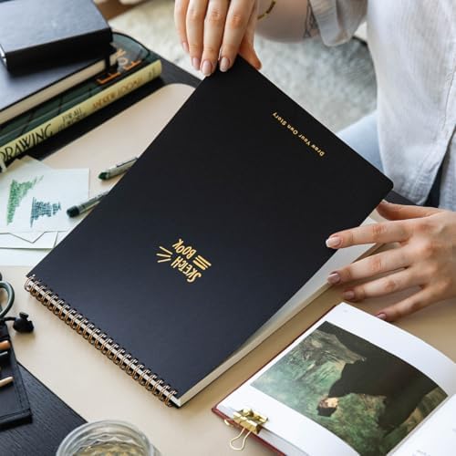 A4 Siyah Kapak Eskiz Defteri 60 Yaprak 140 gr. Perforajlı Book