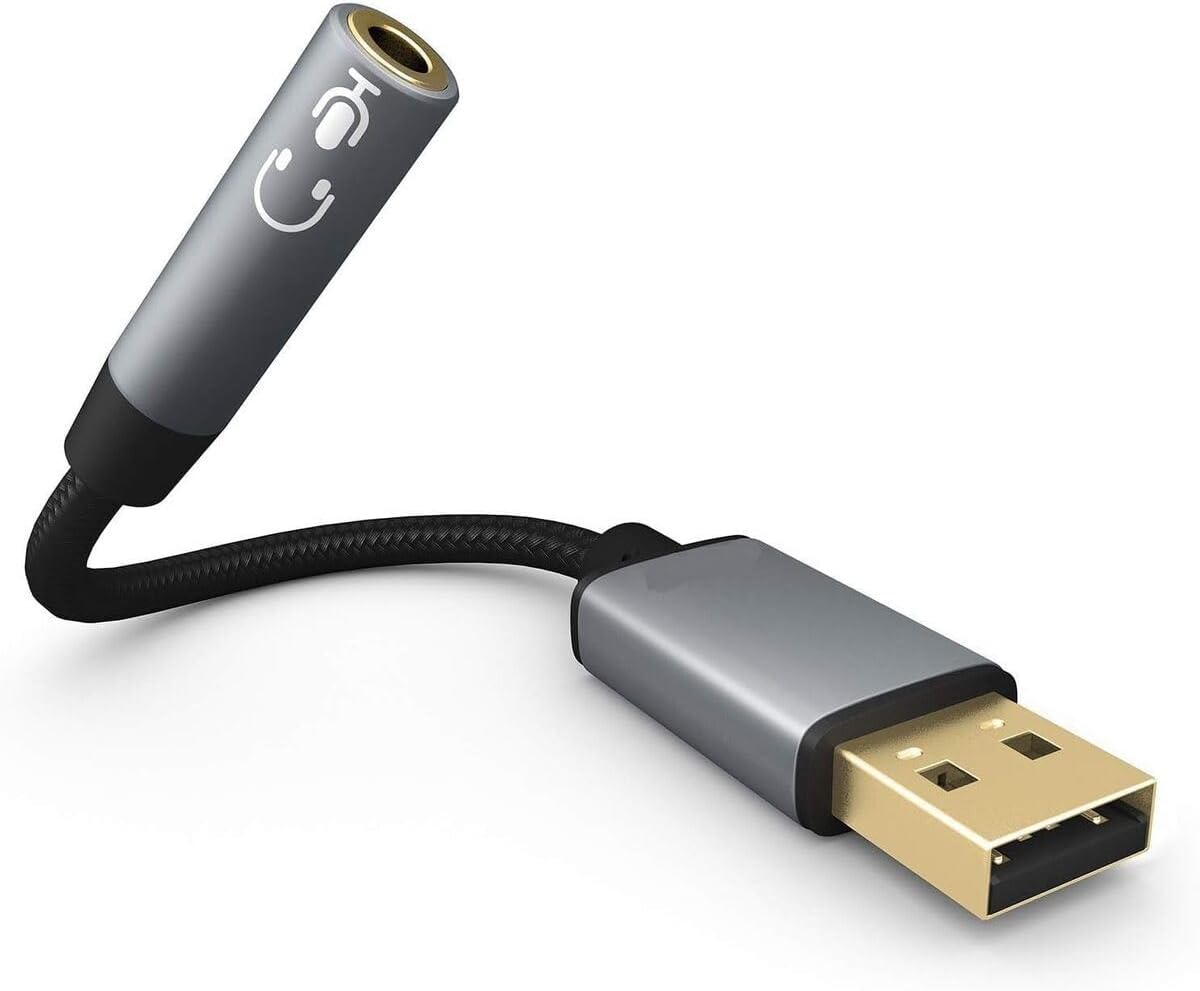USB To 3.5mm Çevirici Dönüştürücü Kulaklık ve Mikrofon Destekli USB To Aux Dönüştürücü Adaptör PC/PS için Uygun Araçlar ile Uyumlu