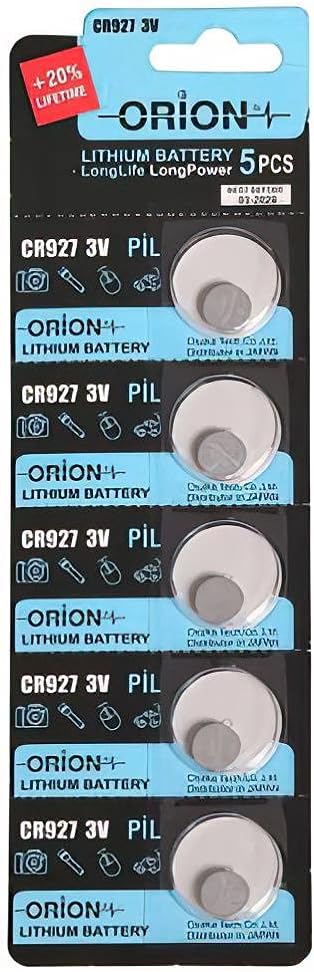 CR927 3V Lityum Pil 5'li Paket
