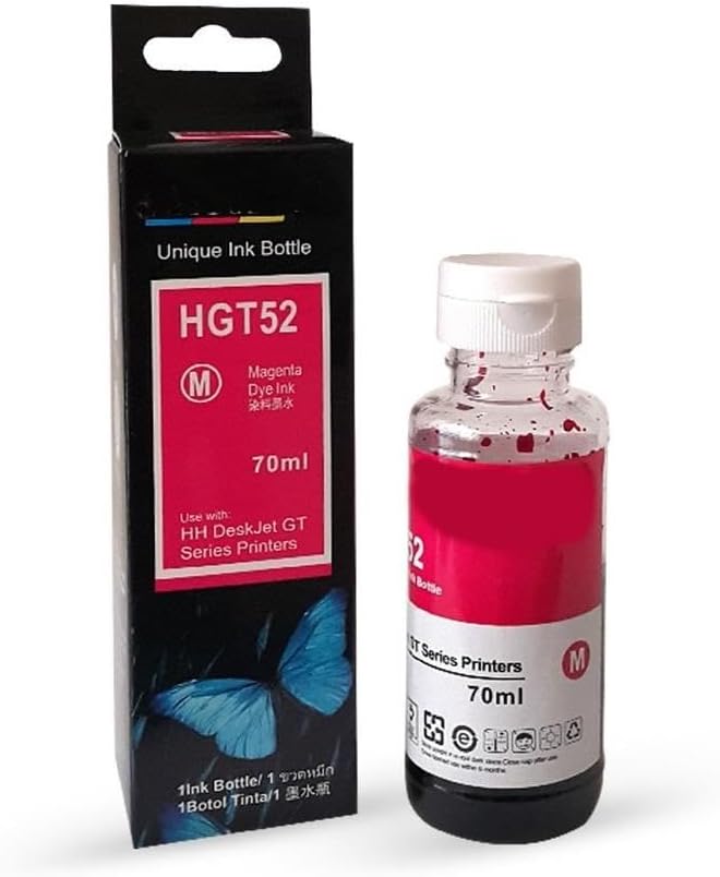 HP Uyumlu GT52XL (M0H55AE) Kırmızı Mürekkep (70ml./Sise)
