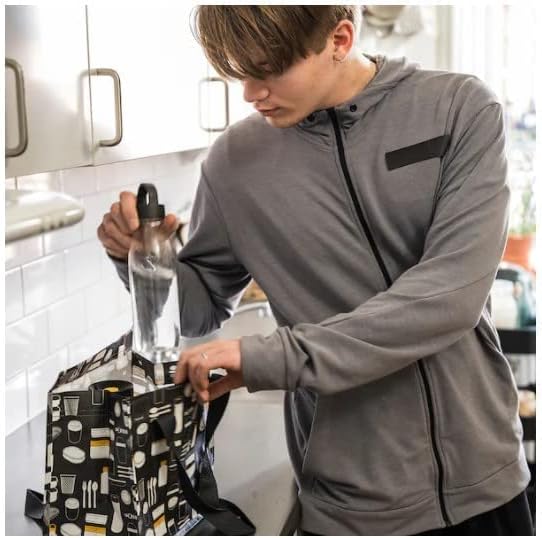 || Beslenme Çantası | Saklama Çantası | Desenli Gri | Malzemeler: %100 Polipropilen | Ofis / Kolej ve Okul için