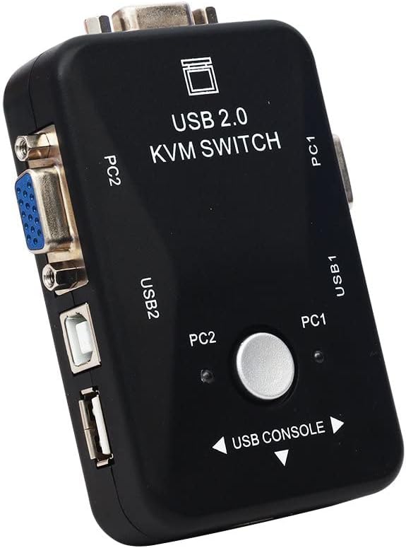 2 port usb kvm switch, 2 kasa 1 monitör switch, 2 Bilgisayarı Tek Elden Yönetin,