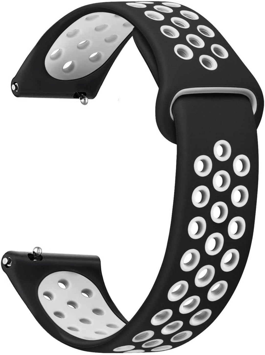 Venu 2 Plus için Kordon Sport Band Siyah Beyaz